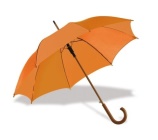 Automatický deštník se zahnutou dřevěnou rukojetí 